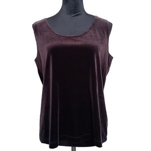Chico's Dark Brown Velvet Tank Top